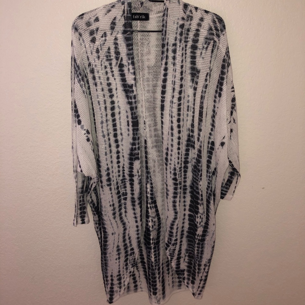 Blue tie dye cardigan
